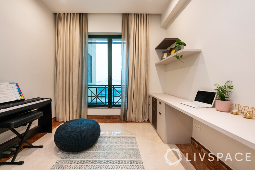 home office-floor seating-poufs-rug